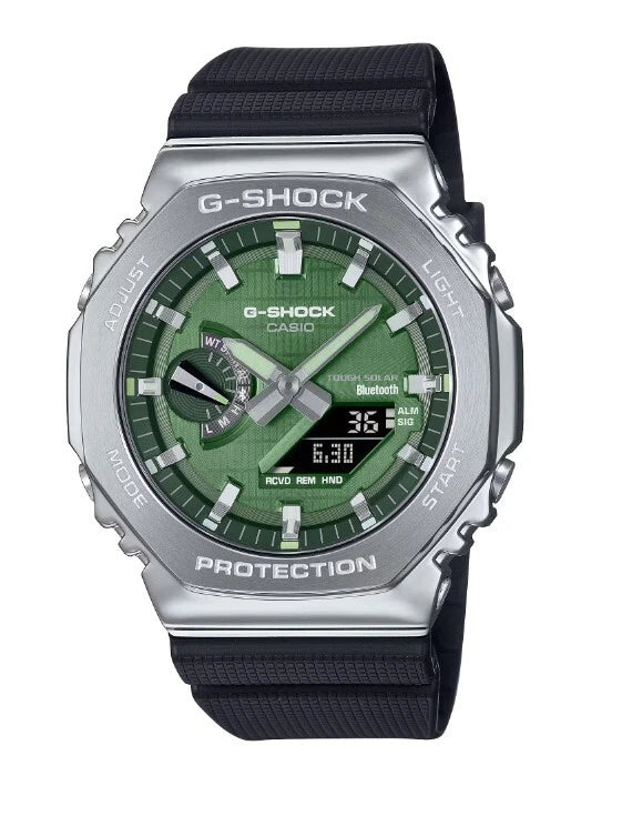 G-Shock Acero G Resistente Solar Bluetooth Esfera Verde GBM2100A-1A3