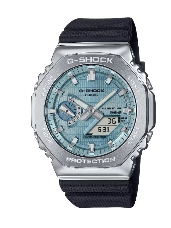 G-Shock Acero G Resistente Solar Bluetooth Esfera Azul GBM2100A-1A2