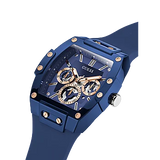 GUESS BLUE CASE BLUE SILICONE WATCH