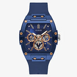GUESS BLUE CASE BLUE SILICONE WATCH