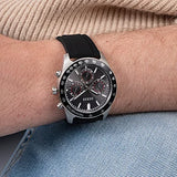 GUESS SILVER TONE CASE BLACK