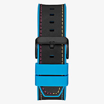 GUESS BLACK CASE BLACK SILICONE WATCH