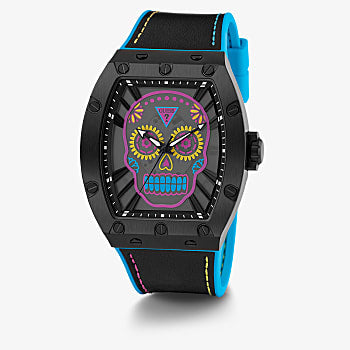 GUESS BLACK CASE BLACK SILICONE WATCH