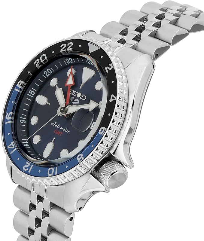 SEIKO SSK003 Watch for Men 5 Sports Collection - Stainless Steel Case and Bracelet, Blue Dial