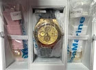 TechnoMarine para mujer TM-124022 Cruise original esfera dorada y dorada de 40 mm con 3 correas