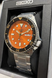 Seiko 5 Automatic Orange Dial Steel Bracelet Men's Watch SRPD59 NWT Day And Date