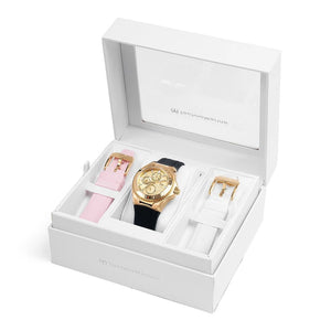 TechnoMarine para mujer TM-124022 Cruise original esfera dorada y dorada de 40 mm con 3 correas