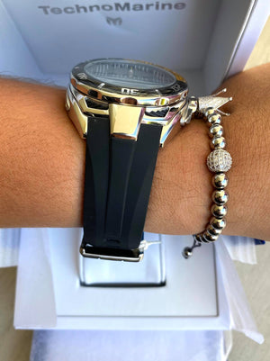 NEW Technomarine California Silver and Black + pulsera Gratis - techno305