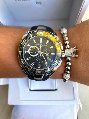 NEW Technomarine California Silver and Black + pulsera Gratis - techno305