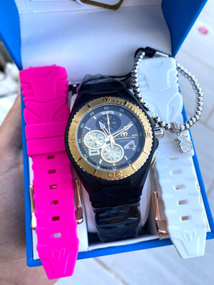 Technomarine Women's 40mm Cruise JellyFish TRES CORREAS + PULSERA GRATIS - techno305