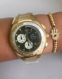Technomarine TM-215029 Women's Steel Manta Black Dial Gold Tone Swiss Watch - techno305