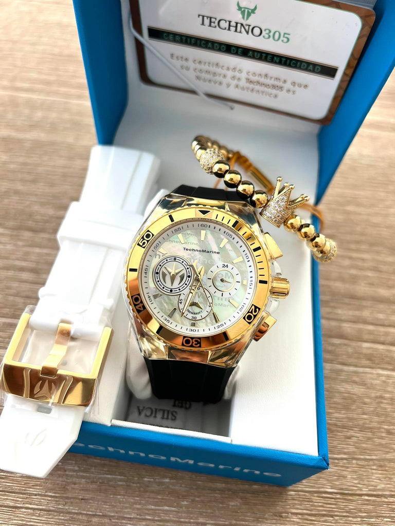 SET TECHNOMARINE DOS CORREAS CADA RELOJ + DOS PULSERAS GRATIS