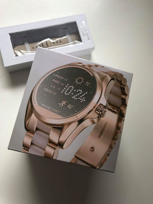 Michael Kors Access Bradshaw Rose Gold Pink + Pulsera - techno305