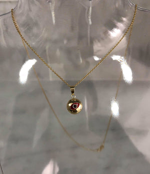 Cadena mas ojito en oro 14kt - techno305