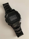 G-SHOCK CUSTOM FULL BALCK CON DOS CORREAS UNISEX - techno305