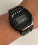 G-SHOCK CUSTOM FULL BALCK CON DOS CORREAS UNISEX - techno305