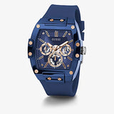 GUESS BLUE CASE BLUE SILICONE WATCH