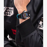 GUESS BLACK CASE BLACK SILICONE WATCH
