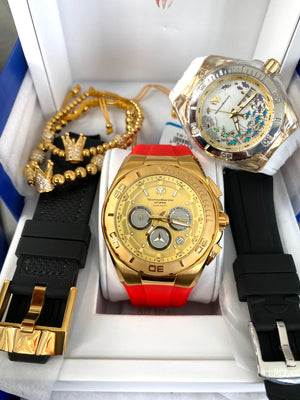Set Technomarine Gold Para pareja + pulsera y máscara Gratis