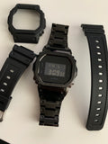 G-SHOCK CUSTOM FULL BALCK CON DOS CORREAS UNISEX - techno305