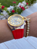 TECHNOMARINE  GOLD AND GOLD MAQUINARIA SUIZA 3 CORREAS + Pulsera Gratis - techno305