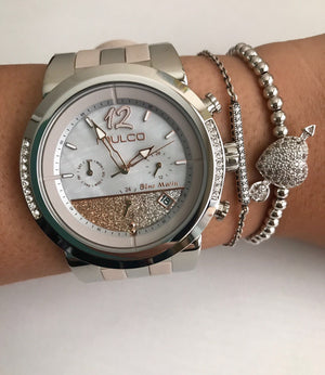 Mulco Blue Marine Infinity Beige + Pulsera de llave - techno305