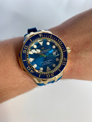 NEW 2019 Technomarine TM-118087 Grand Cruise Blue Reef Blue & Gold AUTOMATIC + Pulsera - techno305