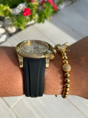 TechnoMarine Manta Gold and Gold Sapphire Crystal + Pulsera Gratis - techno305