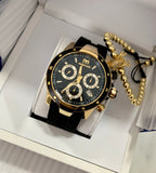Technomarine TM-615005 Men's UF6 Black & Gold Swiss Watch + Pulsera - techno305
