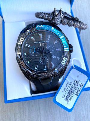 NEW 2020 Technomarine TM-118043 Cruise California Black on  Black + PULSERA GRATIS - techno305