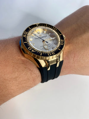 NEW Technomarine TM-118089 Grand Cruise Blue Reef Gold & Silver Dial AUTOMATIC + pulsera - techno305
