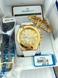 Technomarine 46mm Gold and Gold + pulsera Gratis