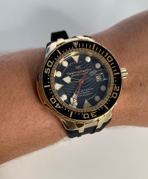 NEW 2019 Technomarine Grand Cruise Blue Reef Gold & Black AUTOMATIC! - techno305