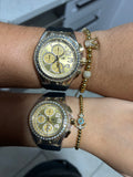 New Set Technomarine Gold and Gold diamond Limited Edition 2022 46mm y 40mm Dos cadena y dos pulsera gratis