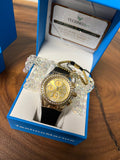 New Set Technomarine Gold and Gold diamond Limited Edition 2022 46mm y 40mm Dos cadena y dos pulsera gratis