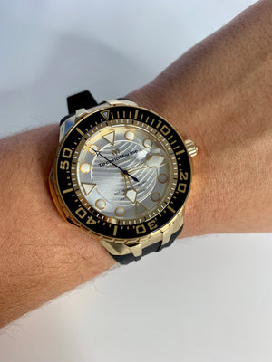 NEW Technomarine TM-118089 Grand Cruise Blue Reef Gold & Silver Dial AUTOMATIC + pulsera - techno305