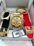 TECHNOMARINE  GOLD AND GOLD MAQUINARIA SUIZA 3 CORREAS + Pulsera Gratis