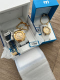 Set Technomarine  Gold and Gold Para pareja + pulsera Gratis