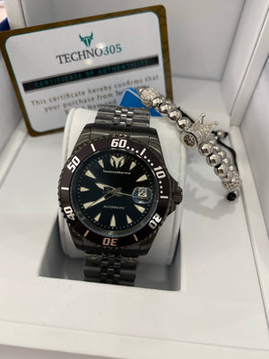 NEW TECHNOMARINE FULL BLACK + Pulsera gratis - techno305