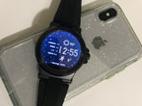 New Michael Kors MK Digital Dylan Black Silicone Strap 46mm Smart Watch - techno305