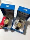 New Set Technomarine Gold and Gold diamond Limited Edition 2022 46mm y 40mm Dos cadena y dos pulsera gratis