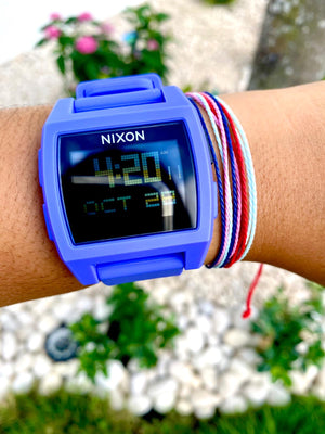 Nixon Base Tide 38mm Watch, Purple Resin
