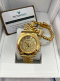 NEW TECHNOMARINE GOLD + Pulsera Gratis - techno305
