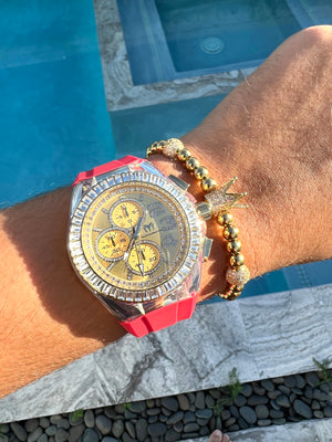 New Technomarine 2022 Gold and Gold Diamond 46mm Limited Edition +pulsera Gratis