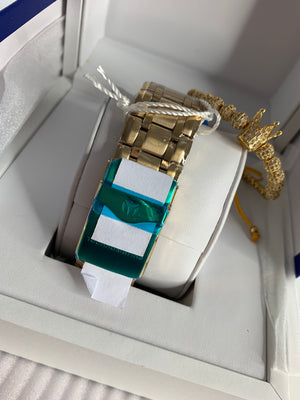 NEW 2019 Technomarine TM-118075 Grand Cruise Blue Reef Gold/Blue Dial AUTOMATIC + Pulsera - techno305