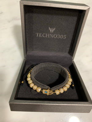 Gold HAMSA FULL DIAMOND - techno305