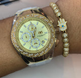 Technomarine Gold and Gold Diamond + Pulsera y Mascara Gratis - techno305