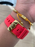 TechnoMarine Men's Red and gold 46mm + Pulsera gratis