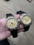 New Set Technomarine Gold and Gold diamond Limited Edition 2022 46mm y 40mm Dos cadena y dos pulsera gratis