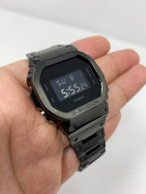 G-SHOCK CUSTOM FULL BALCK CON DOS CORREAS UNISEX - techno305